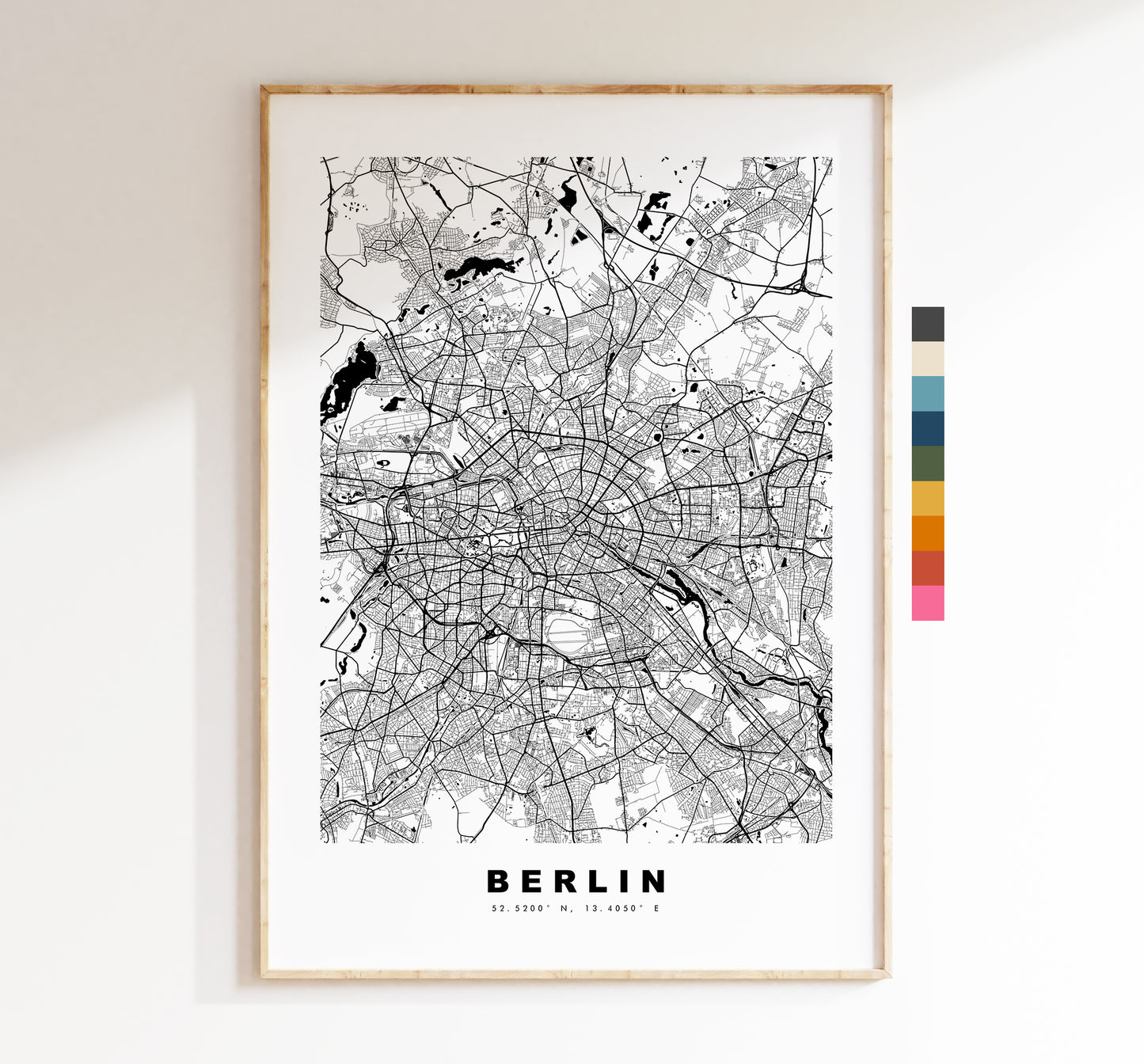 Custom Map Print - Any City or Town -  Minimalist City Map Poster - Map Wall Art - Different Colours Available