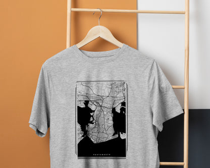 Portsmouth Map Tee - Available on White/Grey/Black T-Shirts