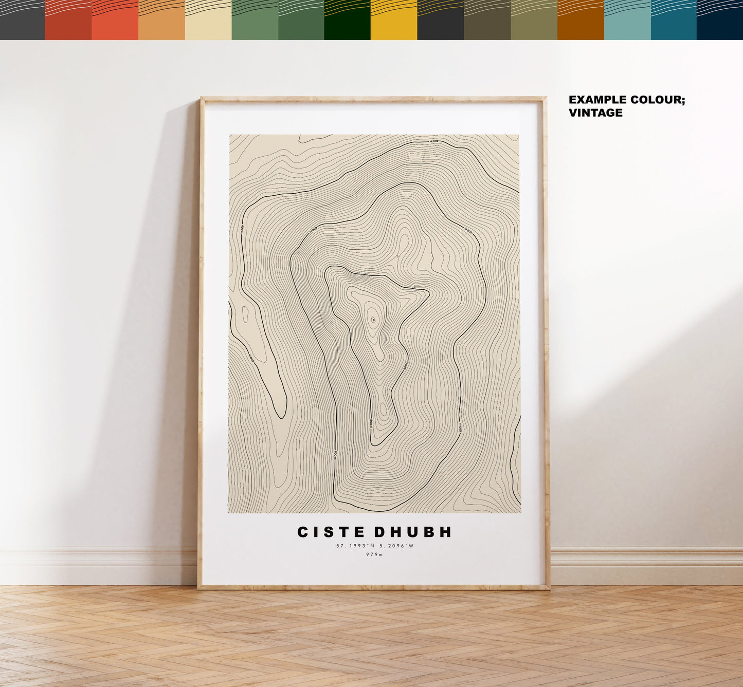 Ciste Dhubh Print - Contour Map - Ciste Dhubh Poster - Scotland - Topographic Map - Print - Wall Art - Ciste Dhubh Map