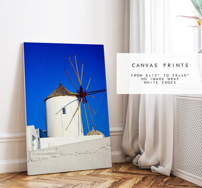 Santorini Wall Art Photography Print - Greece - Print - Poster - Santorini Photography - Greece Wall Art - Santorini Windmill Print - Gift