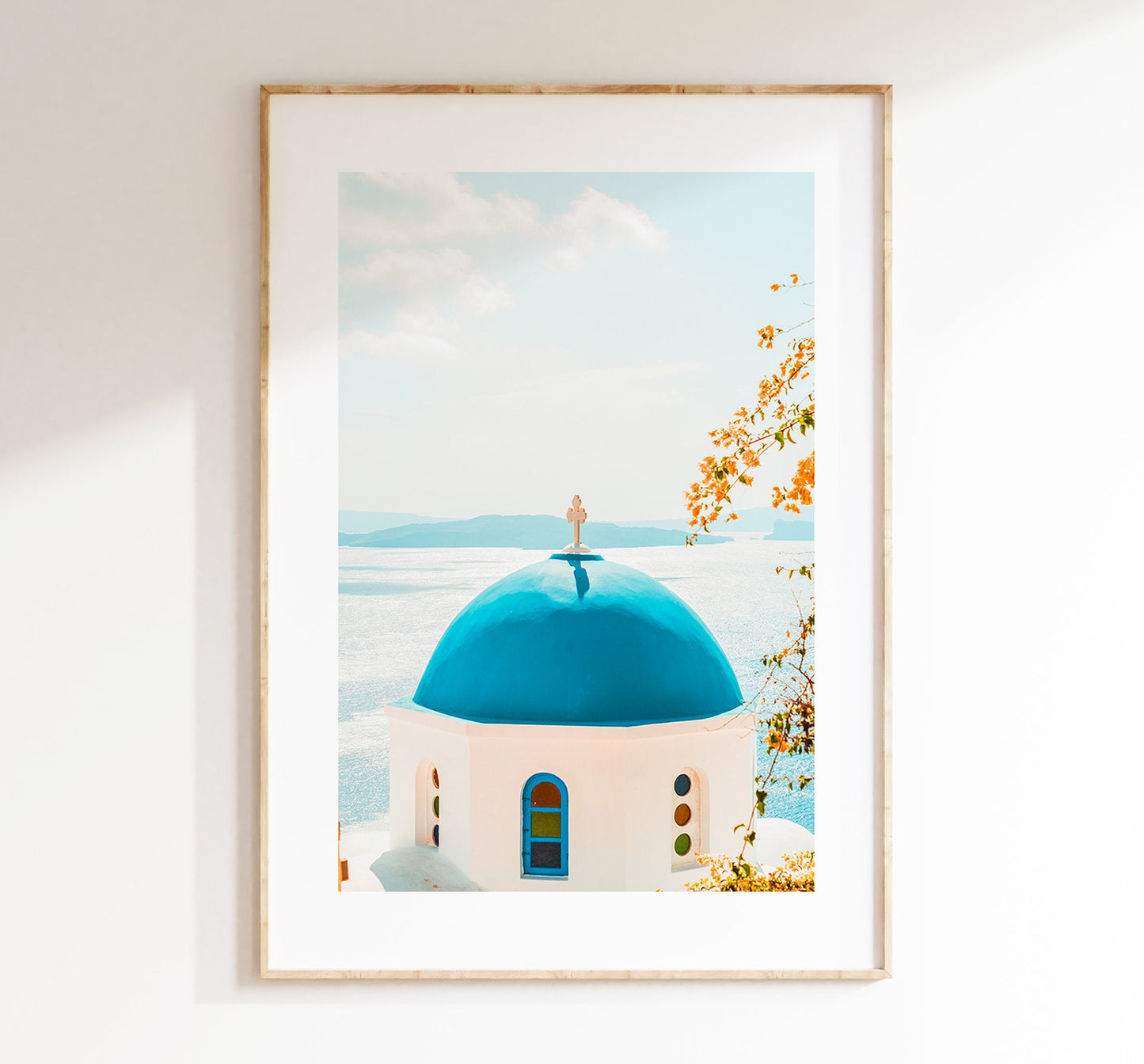 Santorini Blue Dome - Photography Print - Greece - Print - Poster - Santorini Photography - Greece Wall Art - Santorini Church - Blue Print