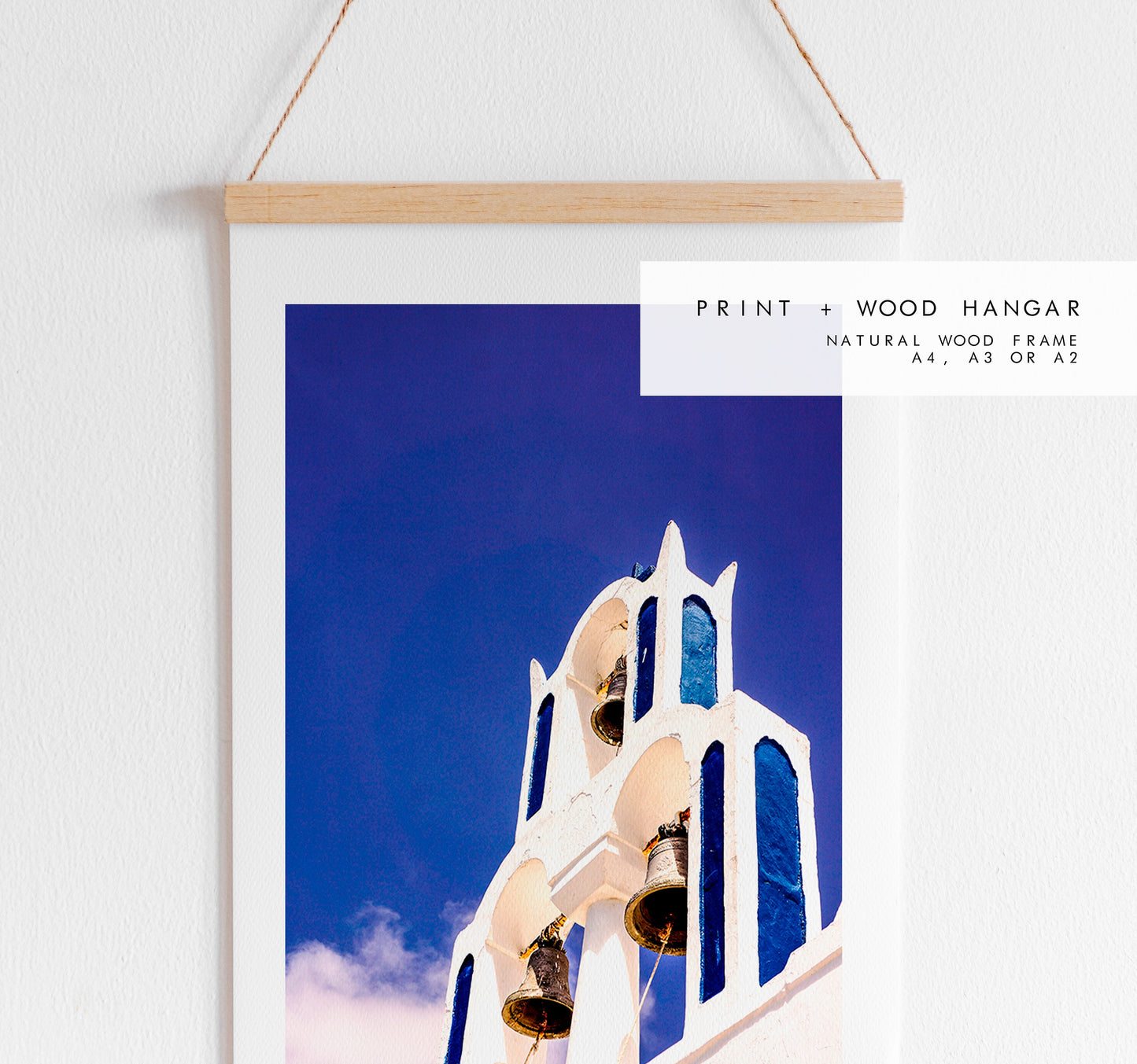 Santorini Church Photography Print - Greece - Print - Poster - Santorini Photography - Greece Wall Art - Blue Wall Art Print - Portrait