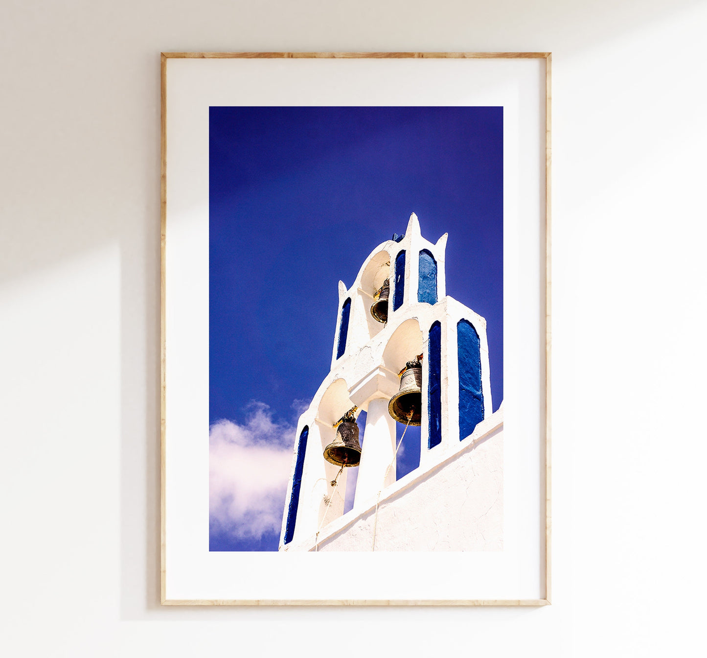 Santorini Church Photography Print - Greece - Print - Poster - Santorini Photography - Greece Wall Art - Blue Wall Art Print - Portrait