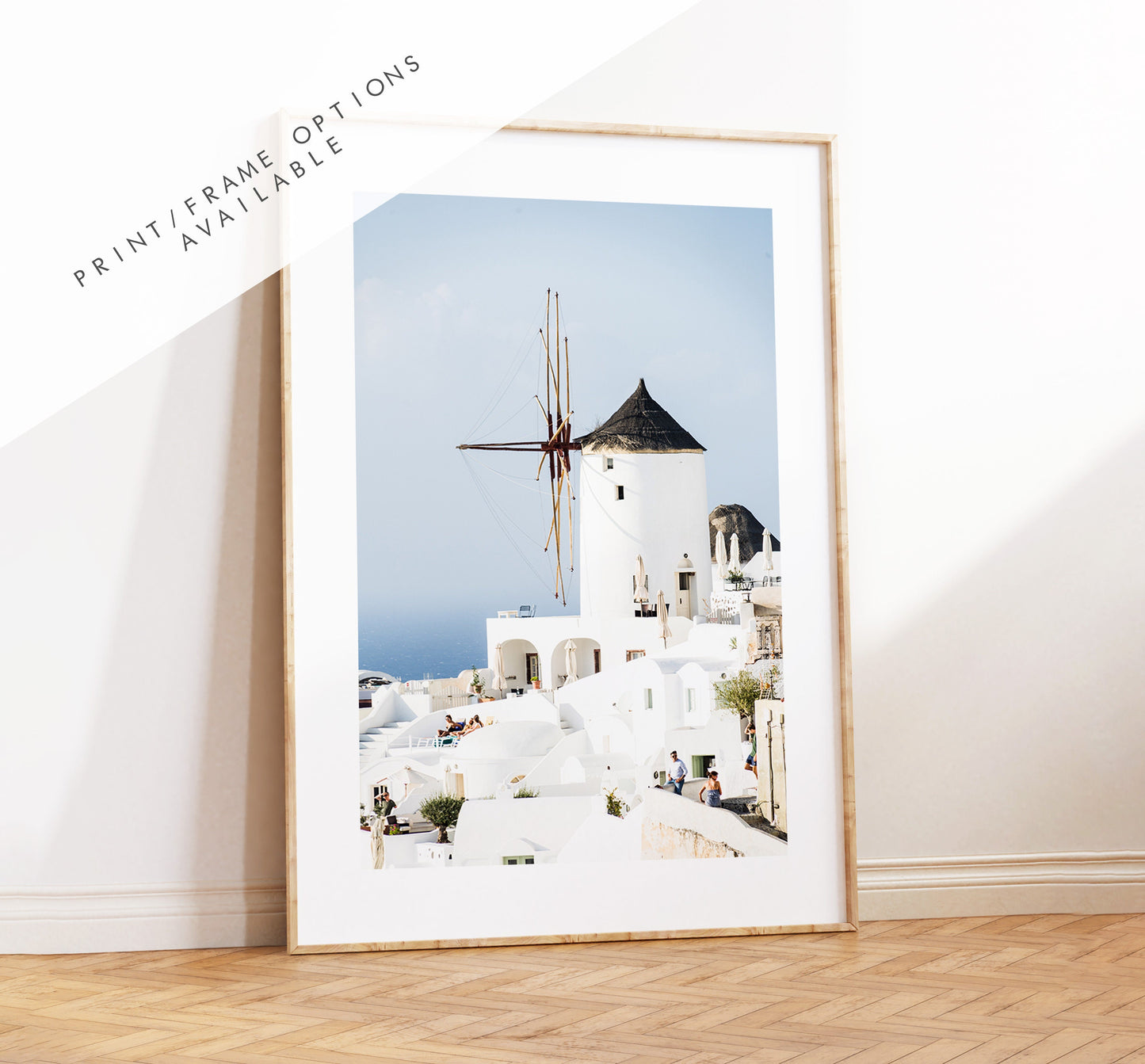 Santorini Print - Greece - Print - Poster - Santorini Photography - Greece Wall Art - Santorini Photography Print - Portrait - Windmill