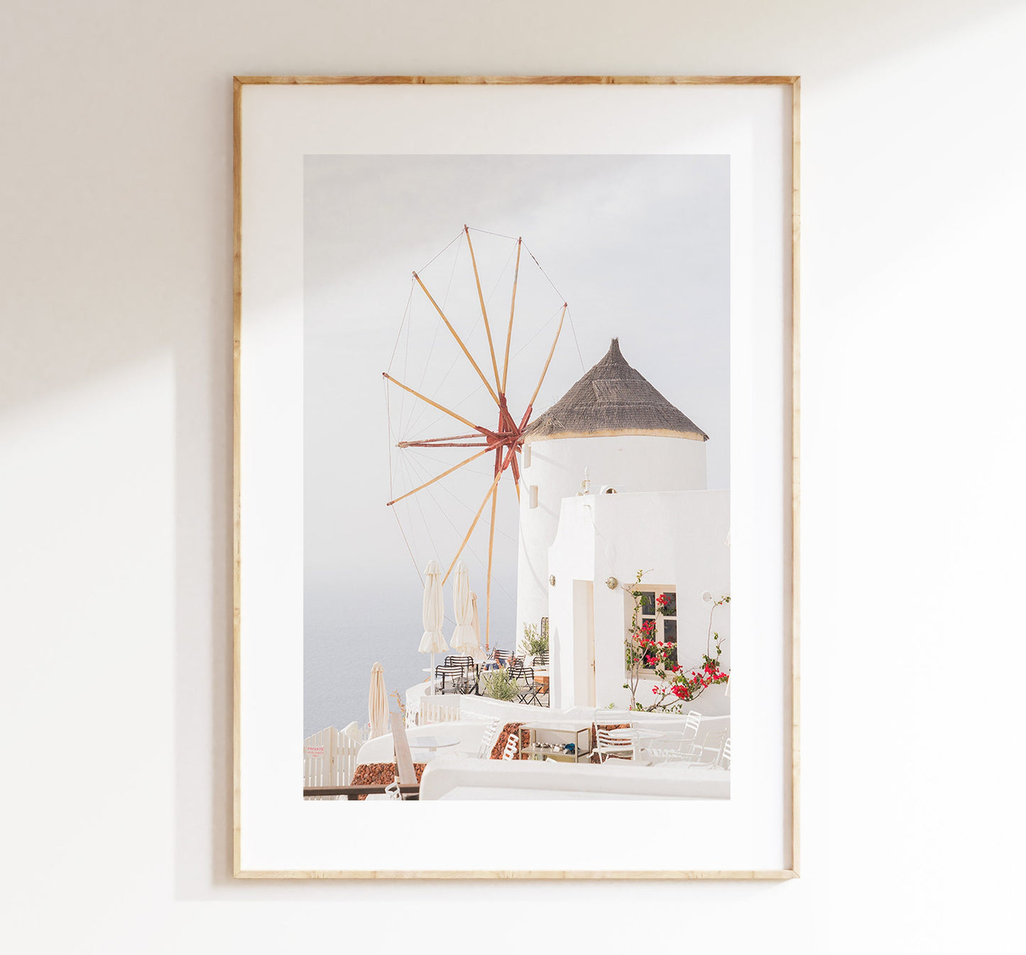 Santorini Windmill Photography Print - Greece - Print - Poster - Santorini Photography - Greece Wall Art - Santorini Print - Santorini