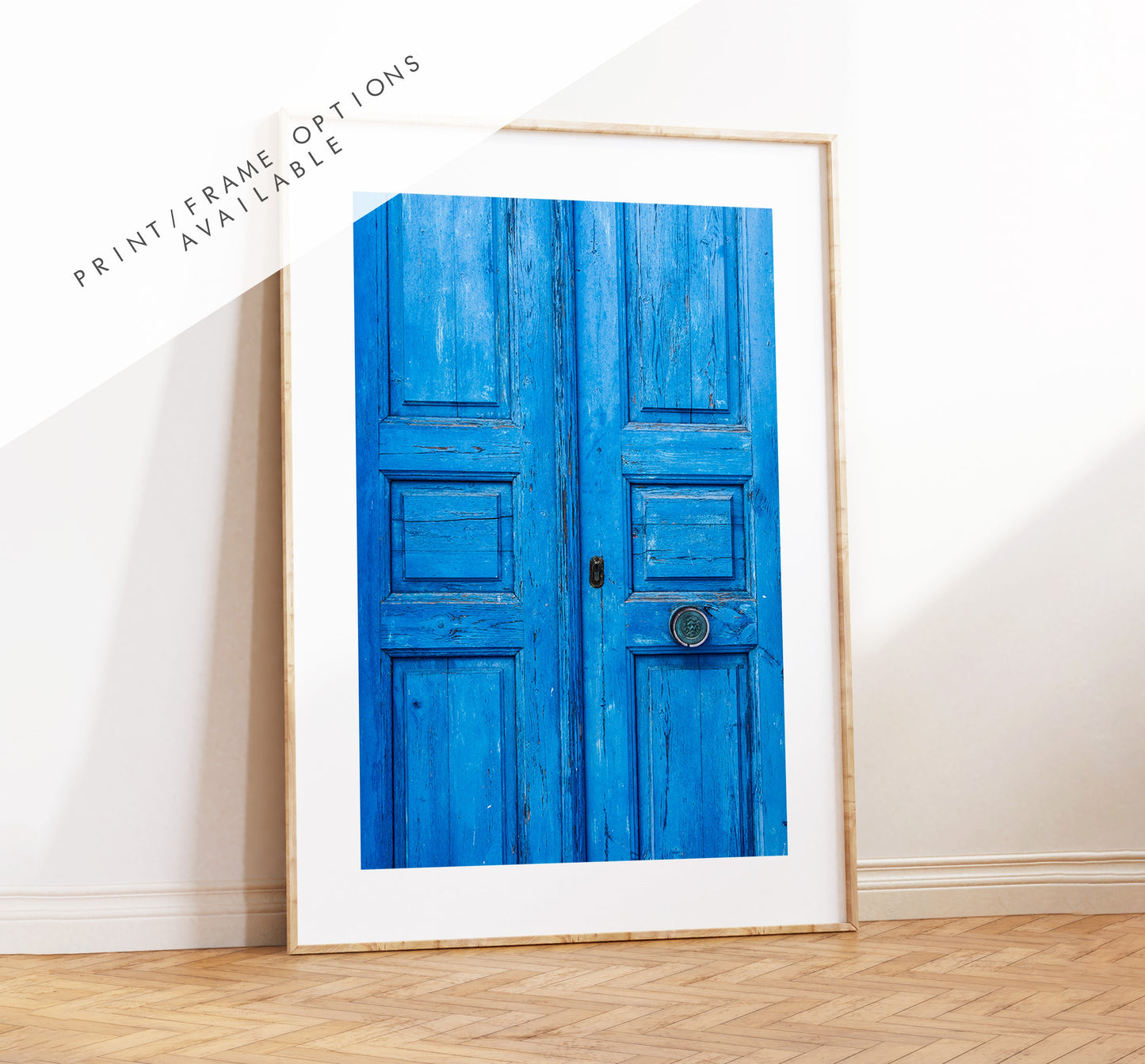 Blue Door Print - Greece - Print - Poster - Santorini Photography - Greece Wall Art - Blue Door Poster - Blue Door Wall Art - Blue Door Art