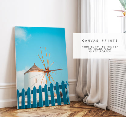 Santorini Wall Art Photography Print - Greece - Print - Poster - Santorini Photography - Greece Wall Art - Santorini Windmill Print - Gift