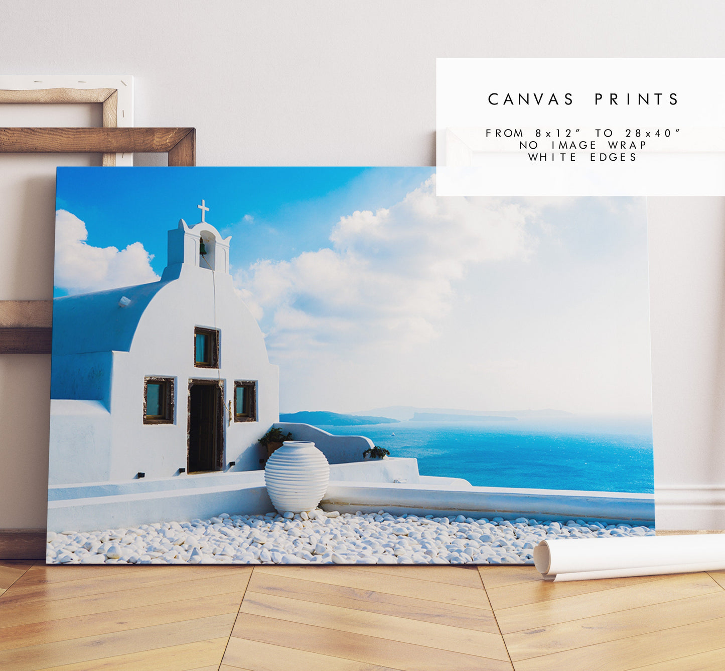 Santorini Landscape Photography Print - Greece - Print - Poster - Santorini Photography - Greece Wall Art - Oia - Oia Church - Oia Santorini