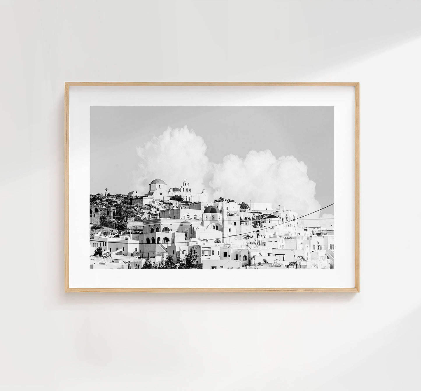 Greece Black and White Photography Print - Greece - Print - Poster - Santorini Photography - Greece Wall Art - Monochrome - Greece Poster