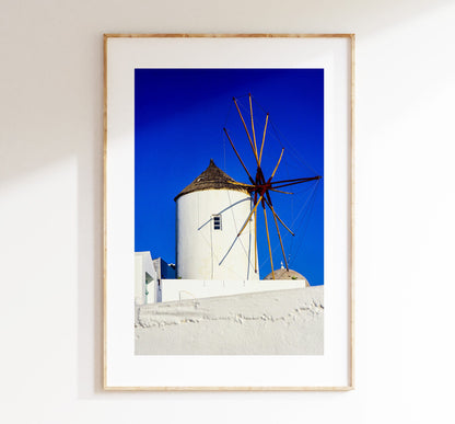 Santorini Wall Art Photography Print - Greece - Print - Poster - Santorini Photography - Greece Wall Art - Santorini Windmill Print - Gift