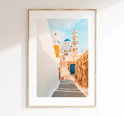 Greek Village Photography Print - Greece - Print - Poster - Santorini Photography - Greece Wall Art - Greek Architecture - Greece Wall Art