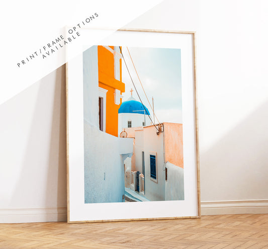 Pygros Photography Print - Greece - Print - Poster - Santorini Photography - Greece Wall Art - Santorini Photography Print - Portrait