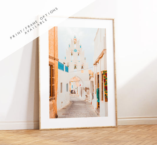 Santorini Photography Print - Greece - Print - Poster - Santorini Photography - Greece Wall Art - Portrait - Greek Village - Architecutre