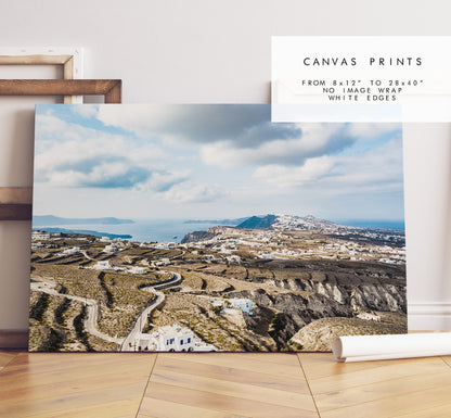 Santorini Aerial Photography Print - Greece - Print - Poster - Santorini Photography - Greece Wall Art - Landscape - Aerial - Drone Photo