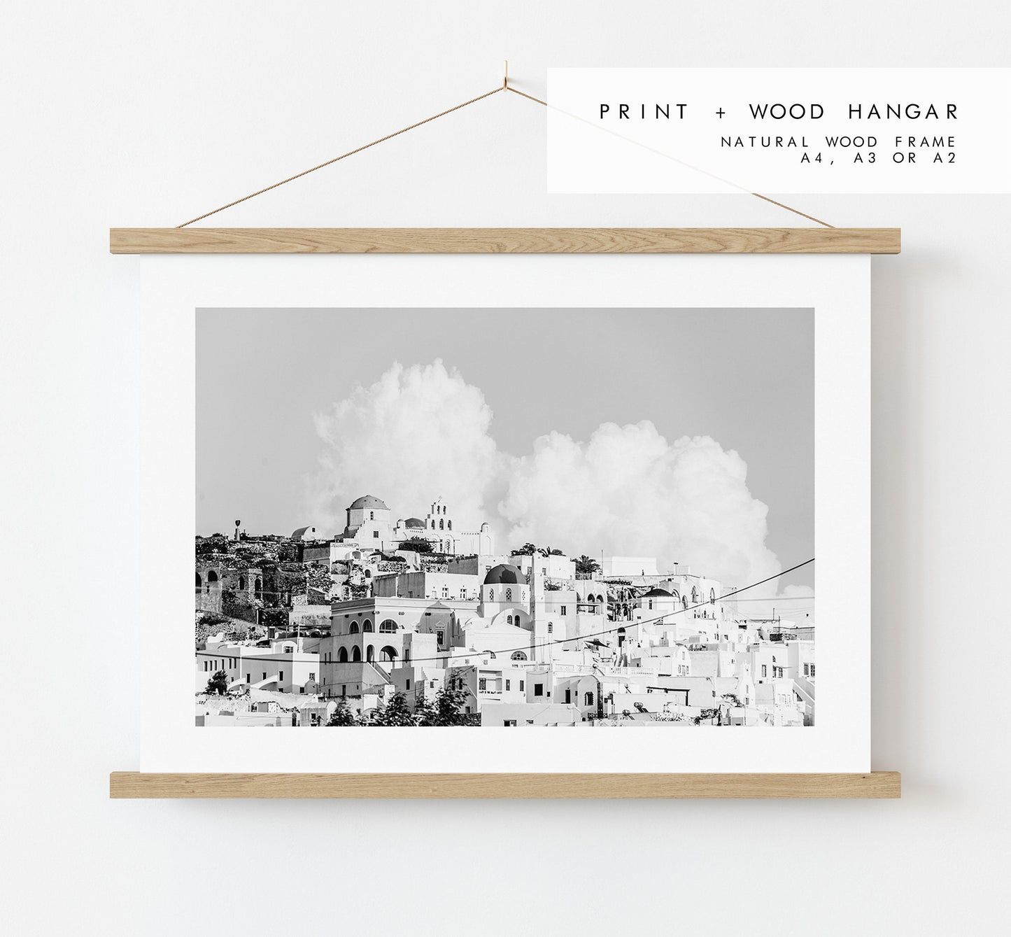 Greece Black and White Photography Print - Greece - Print - Poster - Santorini Photography - Greece Wall Art - Monochrome - Greece Poster