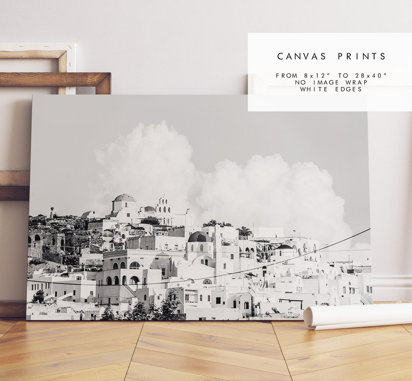 Greece Black and White Photography Print - Greece - Print - Poster - Santorini Photography - Greece Wall Art - Monochrome - Greece Poster