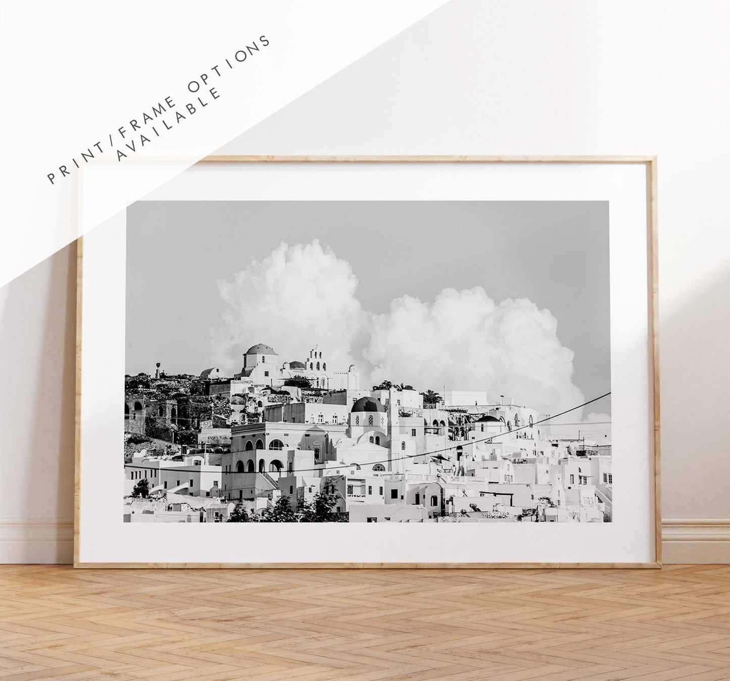 Greece Black and White Photography Print - Greece - Print - Poster - Santorini Photography - Greece Wall Art - Monochrome - Greece Poster