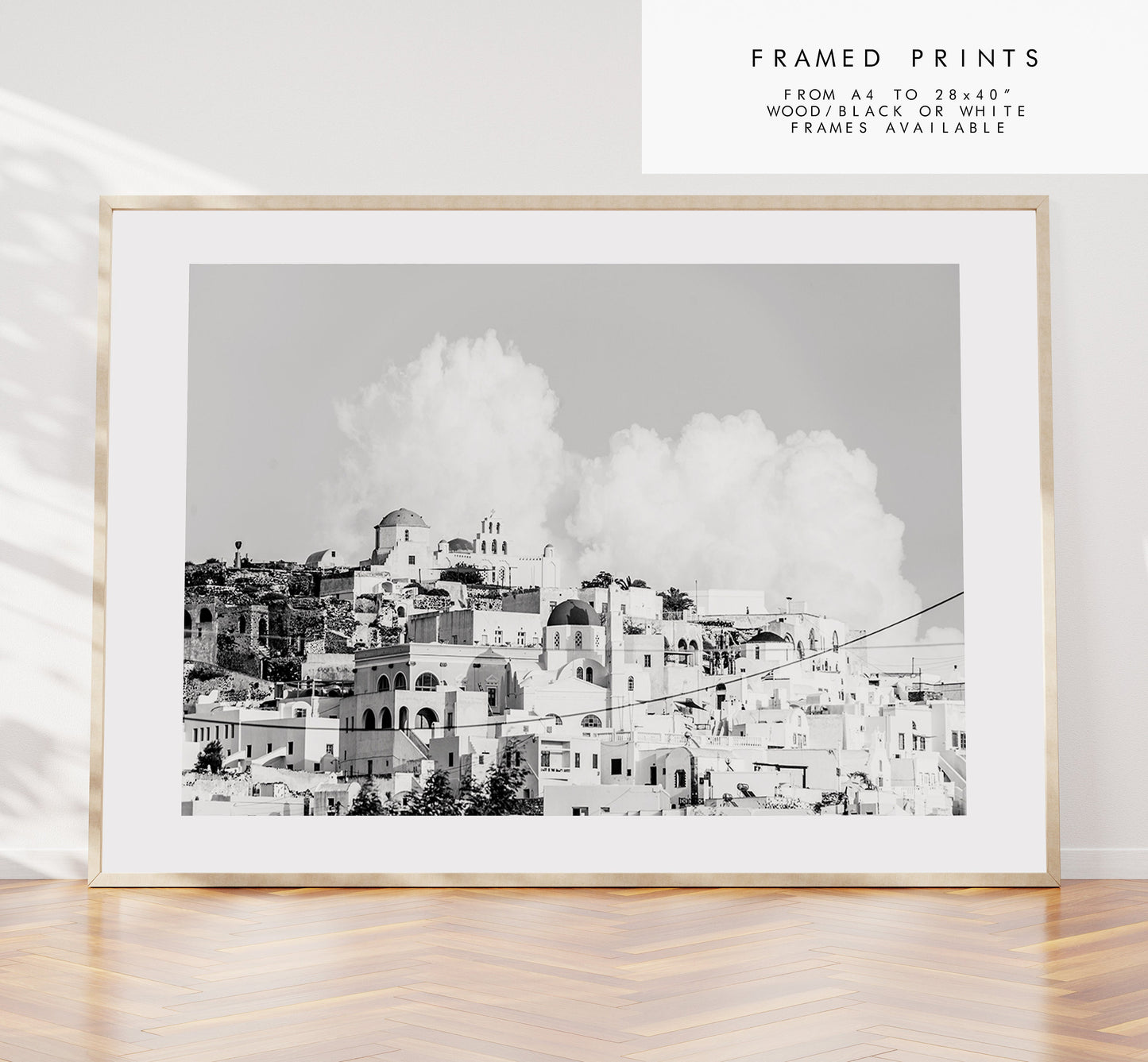 Greece Black and White Photography Print - Greece - Print - Poster - Santorini Photography - Greece Wall Art - Monochrome - Greece Poster