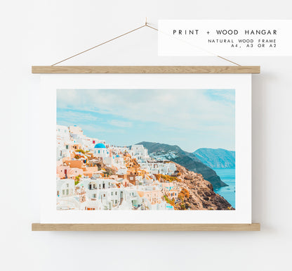 Oia Photography Print - Greece - Print - Poster - Santorini Photography - Greece Wall Art - Santorini Landscape Print - Greek Town - Gift