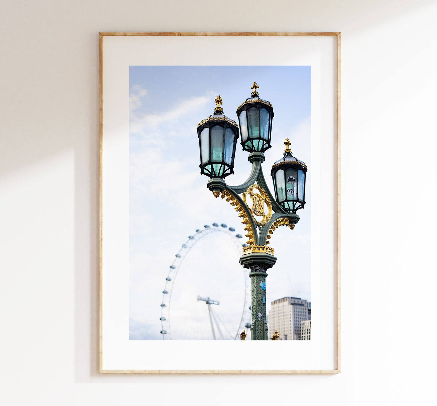 London Eye - London Photography Print - Fine Art Photography - London Print - Poster - Wall Art - UK - Minimalist - Modern - Streetlamp