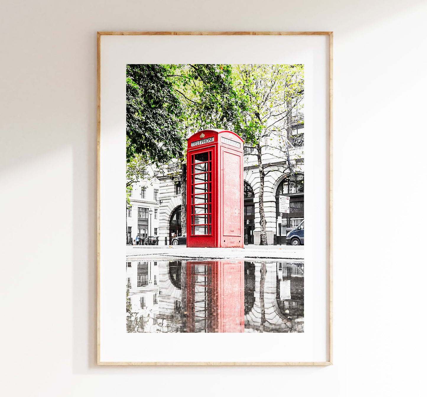 Telephone Box - London Photography Print - Fine Art Photography - London Print - Poster - Wall Art - Red Telephone Box London - Portrait