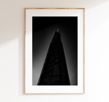 The Shard - London Photography Print - Fine Art Photography - London Print - Poster - Wall Art - Black and White - Monochrome - Skyscraper