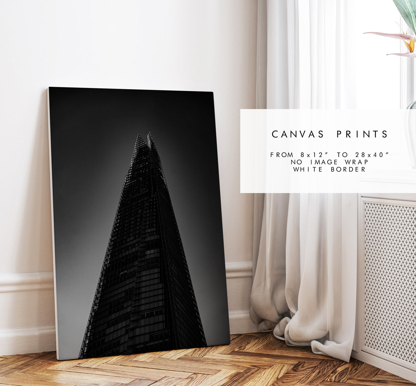 The Shard - London Photography Print - Fine Art Photography - London Print - Poster - Wall Art - Black and White - Monochrome - Skyscraper