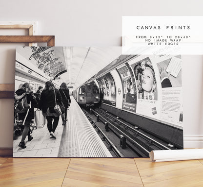 London Underground Landscape Print - London Photography Print - Fine Art Photography - London Print - Poster - Wall Art - Black and White