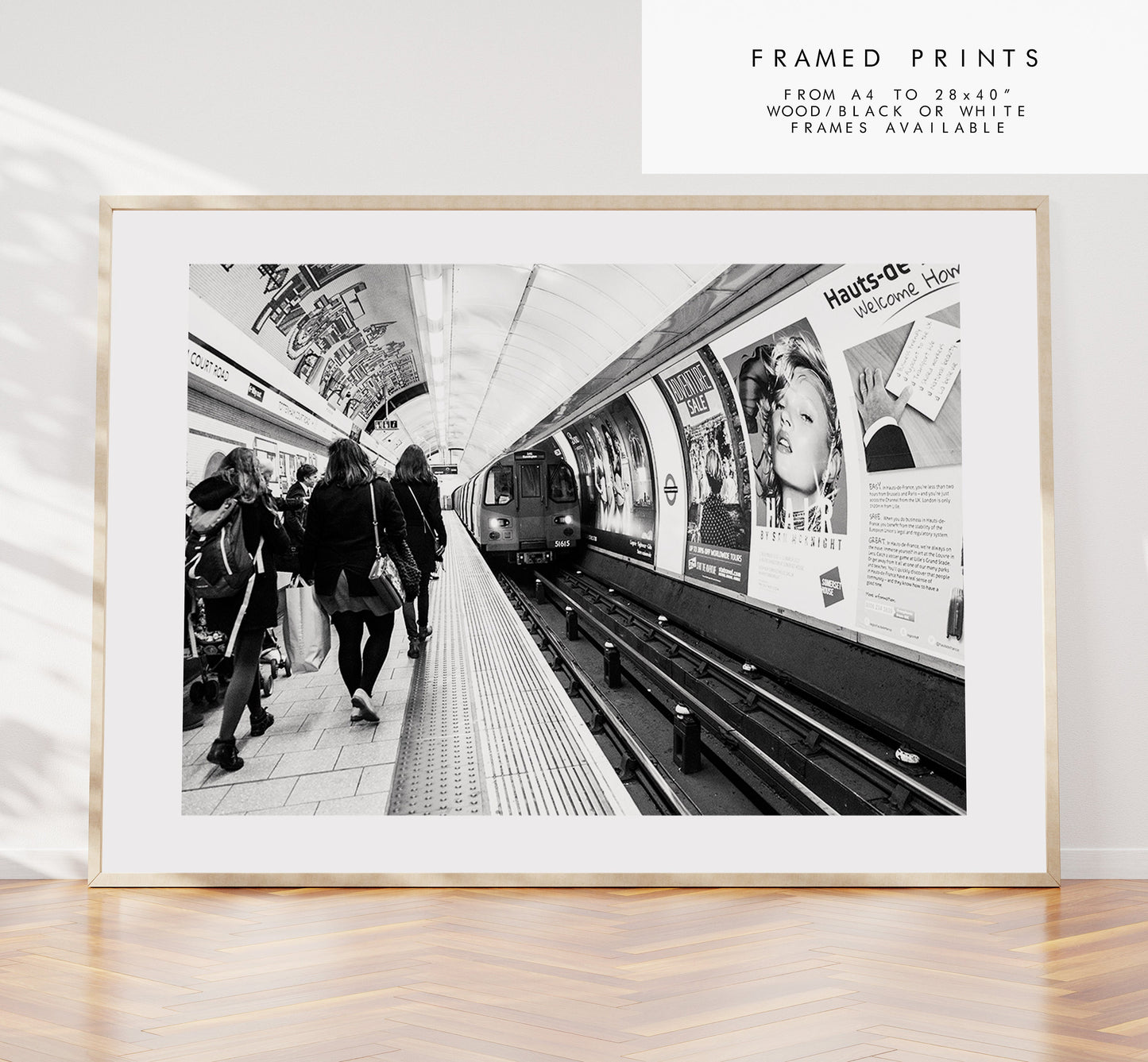 London Underground Landscape Print - London Photography Print - Fine Art Photography - London Print - Poster - Wall Art - Black and White