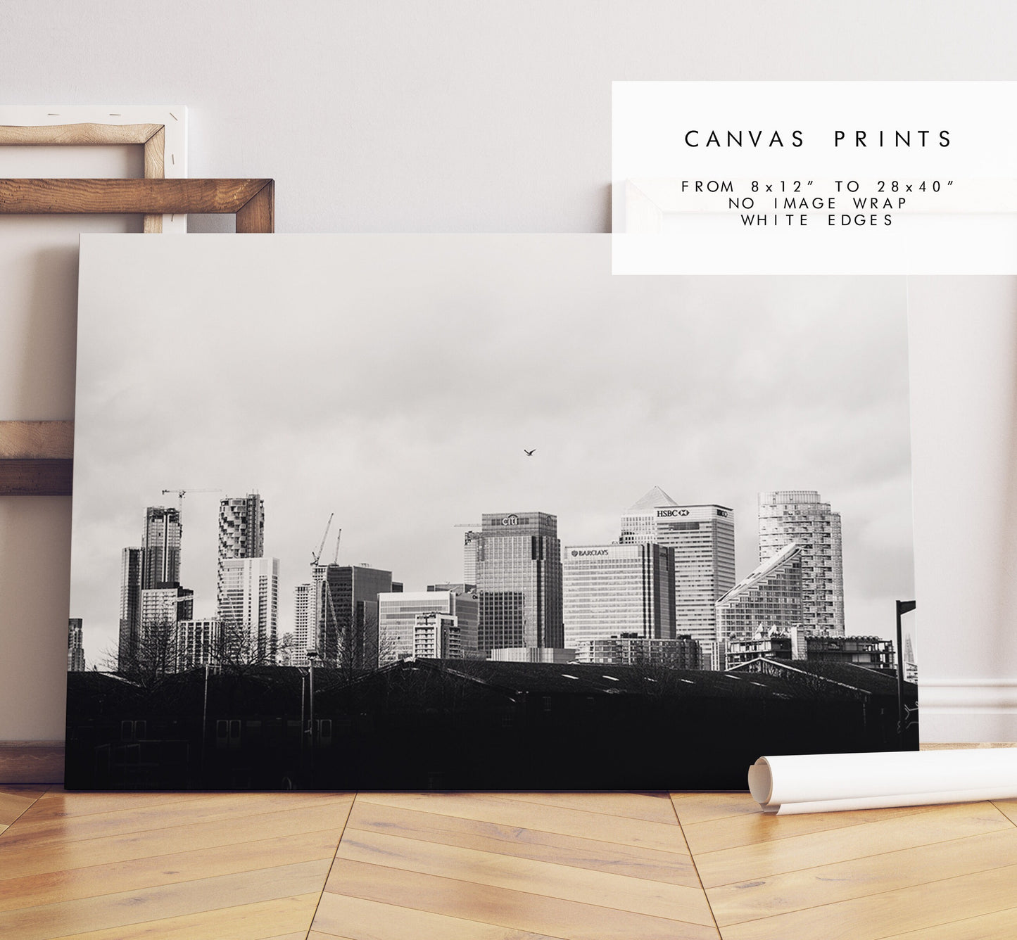 London Skyline - London Photography Print - Fine Art Photography - London Print - Poster - Wall Art - City of London - Black and White Print