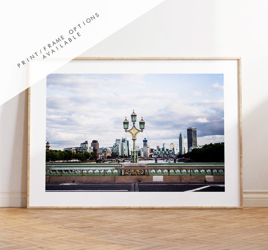 Landscape London Print - London Photography Print - Fine Art Photography - London Print - Poster - Wall Art - Westminster Bridge - London