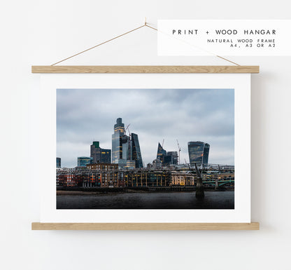 London Skyline - London Photography Print - Fine Art Photography - London Print - Poster - Wall Art - City of London - Skyscrapers - Night