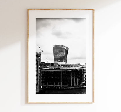 Walkie Talkie London - London Photography Print - Fine Art Photography - London Print - Poster - Wall Art - Black and White - Monochrome