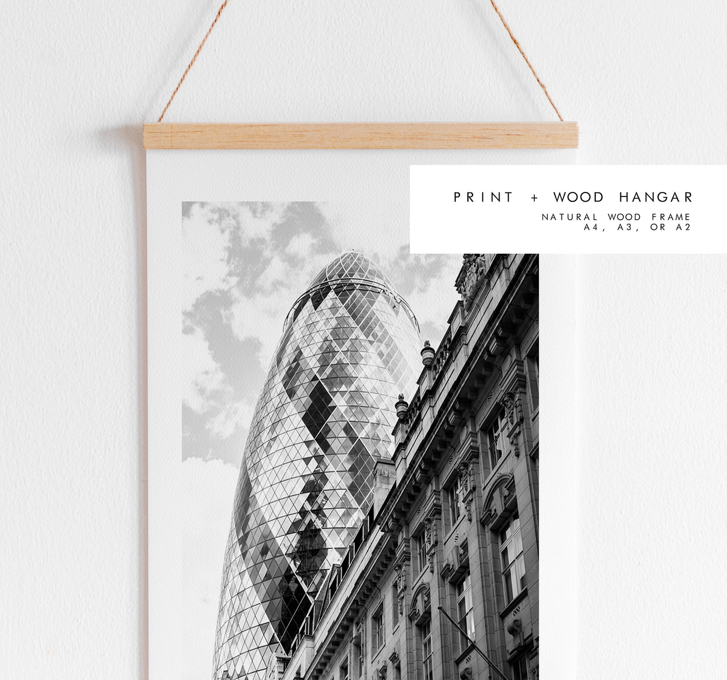 Gherkin London Print- London Photography Print - Fine Art Photography - London Print - Poster - Wall Art - Black and White - Monochrome