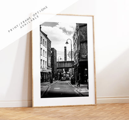 Brick Lane Black and White Print - London Photography Print - Fine Art Photography - London Print - Poster - Wall Art - Brick Lane London