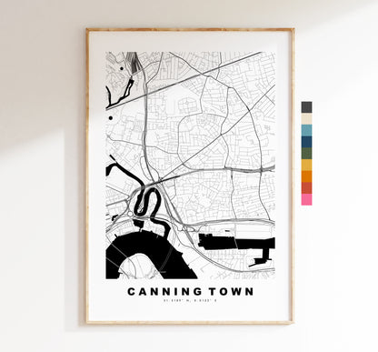 Canning Town Map Print - Minimalist City Map Poster - Map Art - London, UK - Canning Town  Print - Poster - Different Colours Available