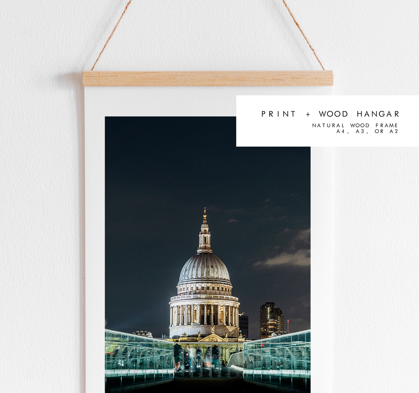 Saint Pauls Cathedral - London Photography Print - Fine Art Photography - London Print - Poster - Wall Art - Portrait - Colour - Night