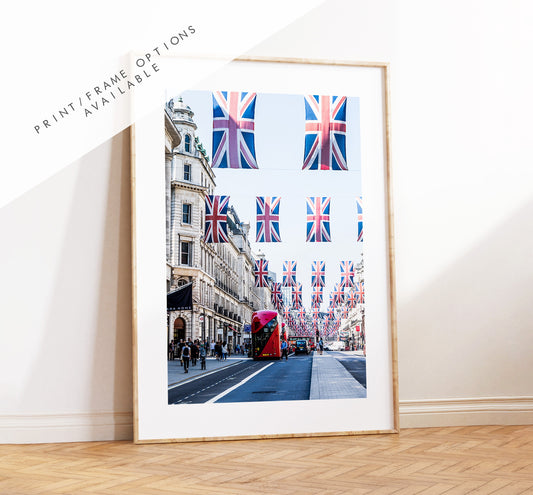 Regent Street - London Photography Print - Fine Art Photography - London Print - Poster - Wall Art - Portrait - Union Jack - Queens Jubilee