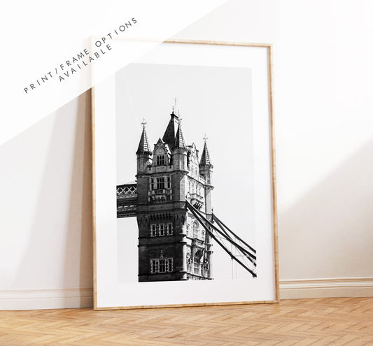 Tower Bridge - London Photography Print - Fine Art Photography - London Print - Poster - Wall Art - Black and White Print - Monochrome