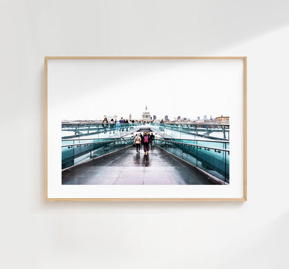 Millennium Bridge - London Photography Print - Fine Art Photography - London Print - Poster - Wall Art - Landscape - Colour - St Pauls