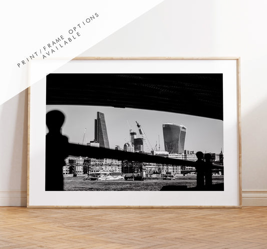 Black and White London Skyline - London Photography Print - Fine Art Photography - London Print - Poster - Wall Art - Monochrome - Photo