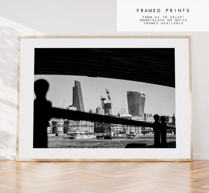 Black and White London Skyline - London Photography Print - Fine Art Photography - London Print - Poster - Wall Art - Monochrome - Photo