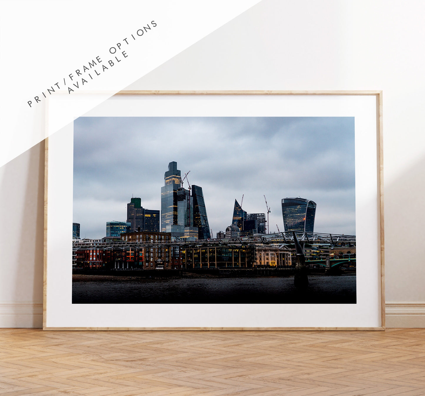 London Skyline - London Photography Print - Fine Art Photography - London Print - Poster - Wall Art - City of London - Skyscrapers - Night