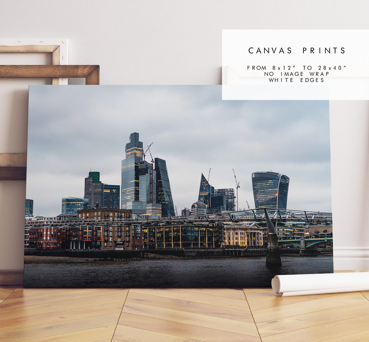 London Skyline - London Photography Print - Fine Art Photography - London Print - Poster - Wall Art - City of London - Skyscrapers - Night