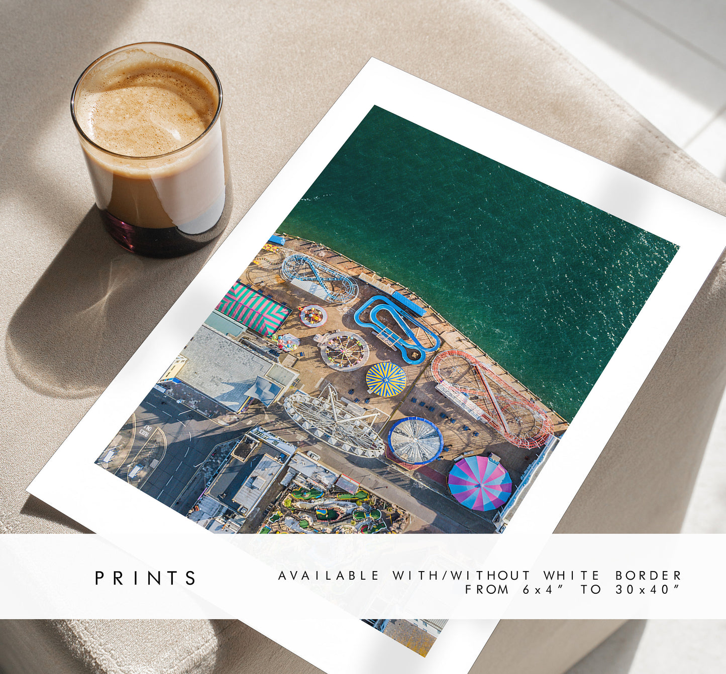 Clarence Pier - Photography Print - Portsmouth and Southsea Prints - Wall Art -  Frame and Canvas Options - Portrait - Aerial