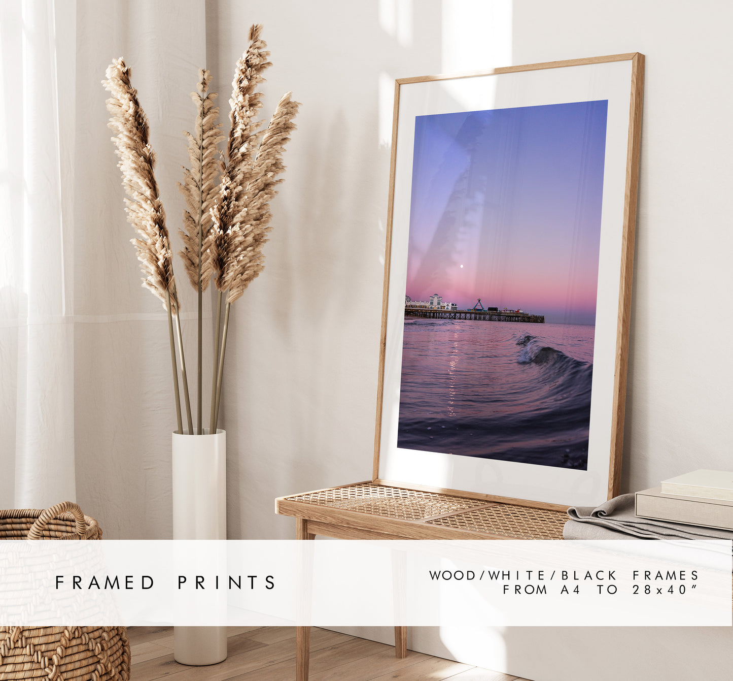 Southsea Beach - Photography Print - Portsmouth and Southsea Prints - Wall Art -  Frame and Canvas Options - Portrait