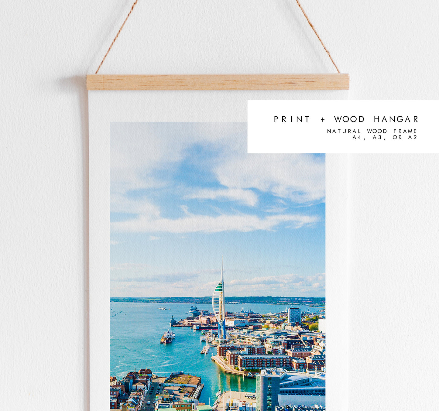 Portsmouth Print -  Photography Print - Portsmouth and Southsea Prints - Wall Art -  Frame and Canvas Options - Portrait - Aerial