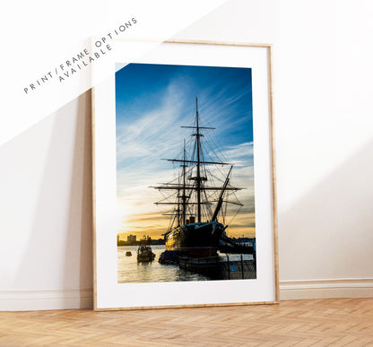 HMS Warrior - Photography Print - Portsmouth and Southsea Prints - Wall Art -  Frame and Canvas Options - Portrait