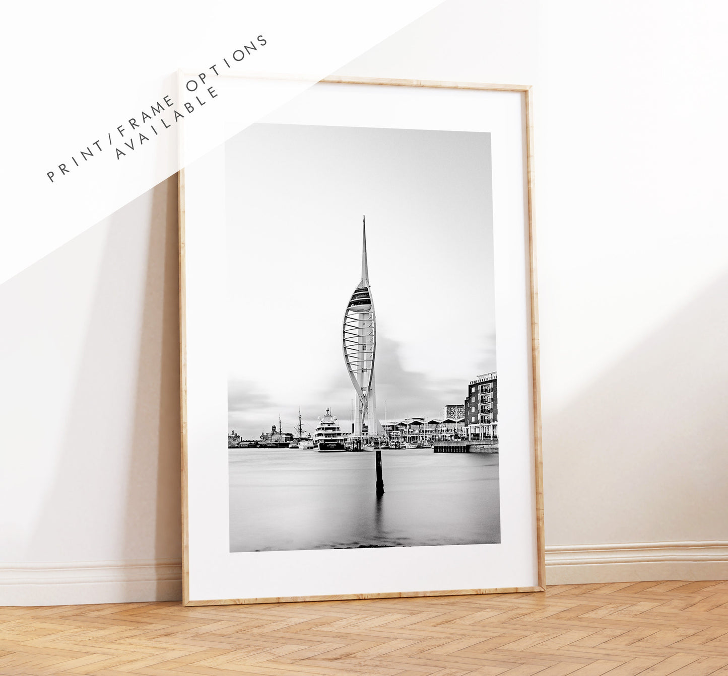 Spinnaker Tower - Photography Print - Portsmouth and Southsea Prints - Wall Art -  Frame and Canvas Options - Portrait - BW