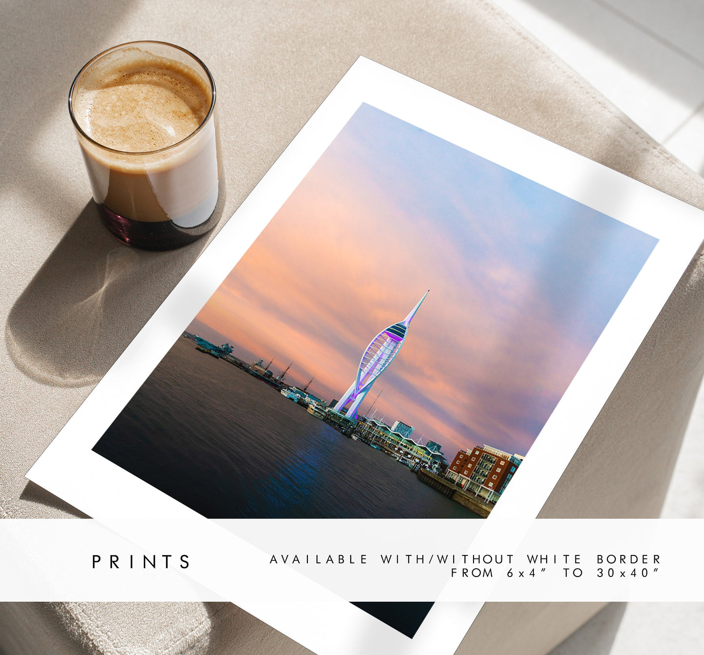 Spinnaker Sunset - Photography Print - Portsmouth and Southsea Prints - Wall Art -  Frame and Canvas Options - Portrait